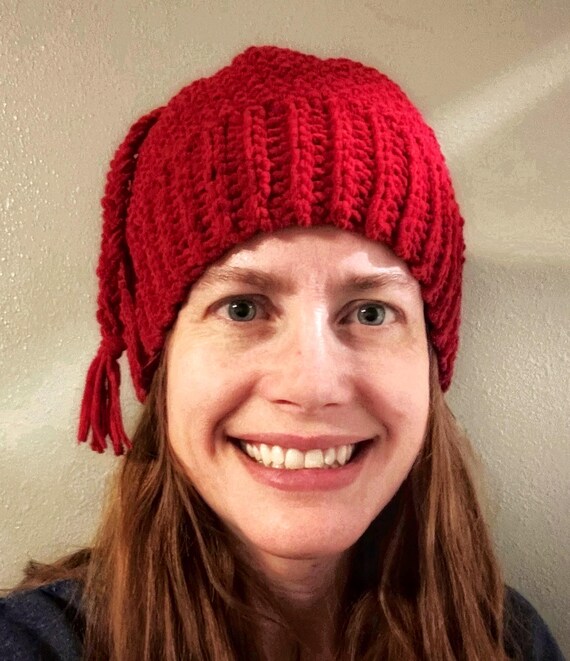 Red Handmade Melt the ICE cap - Norwegian Red Protest Hat - crochet