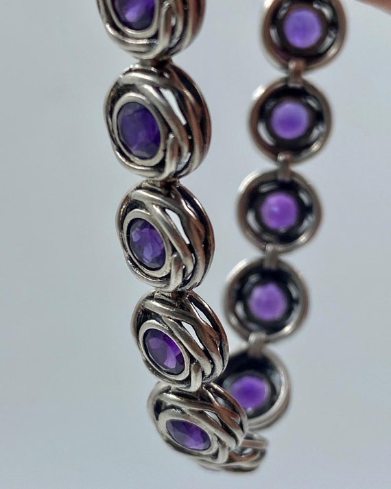 925 Amethyst silver bracelet