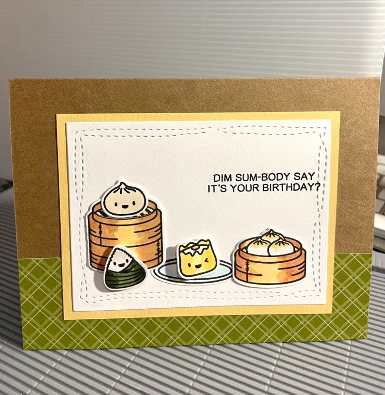 Dim Sum Birthday Card, Lunar Birthday, Chinese Dim Sum, Asian Kawaii ...