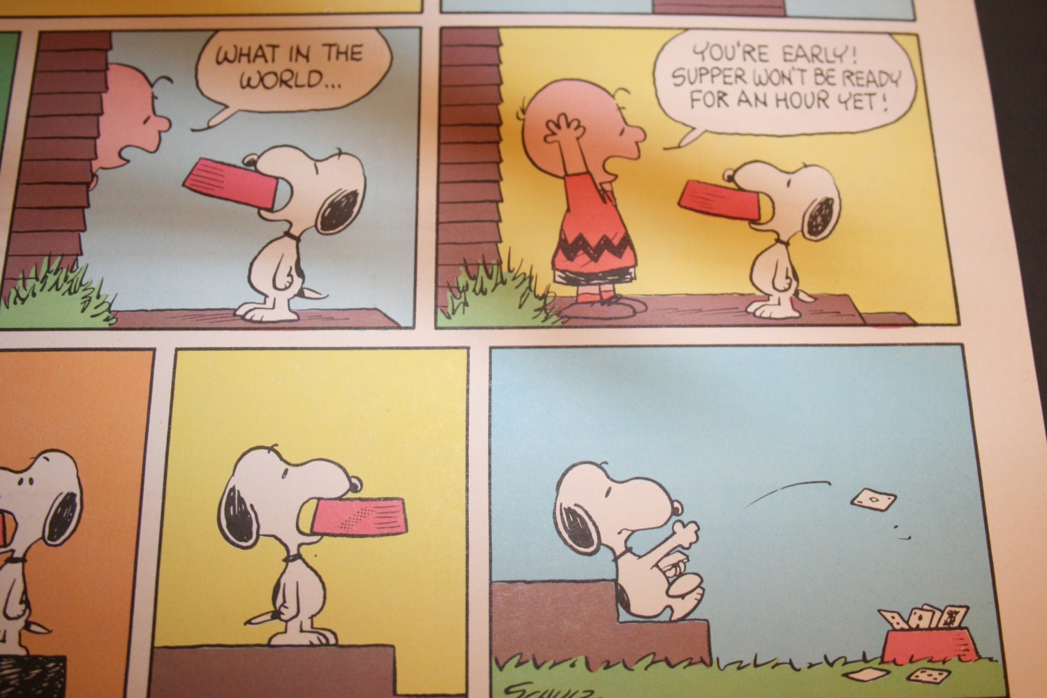 Snoopy is Hungry Charlie Brown Comic Strip Peanuts Wall | Etsy