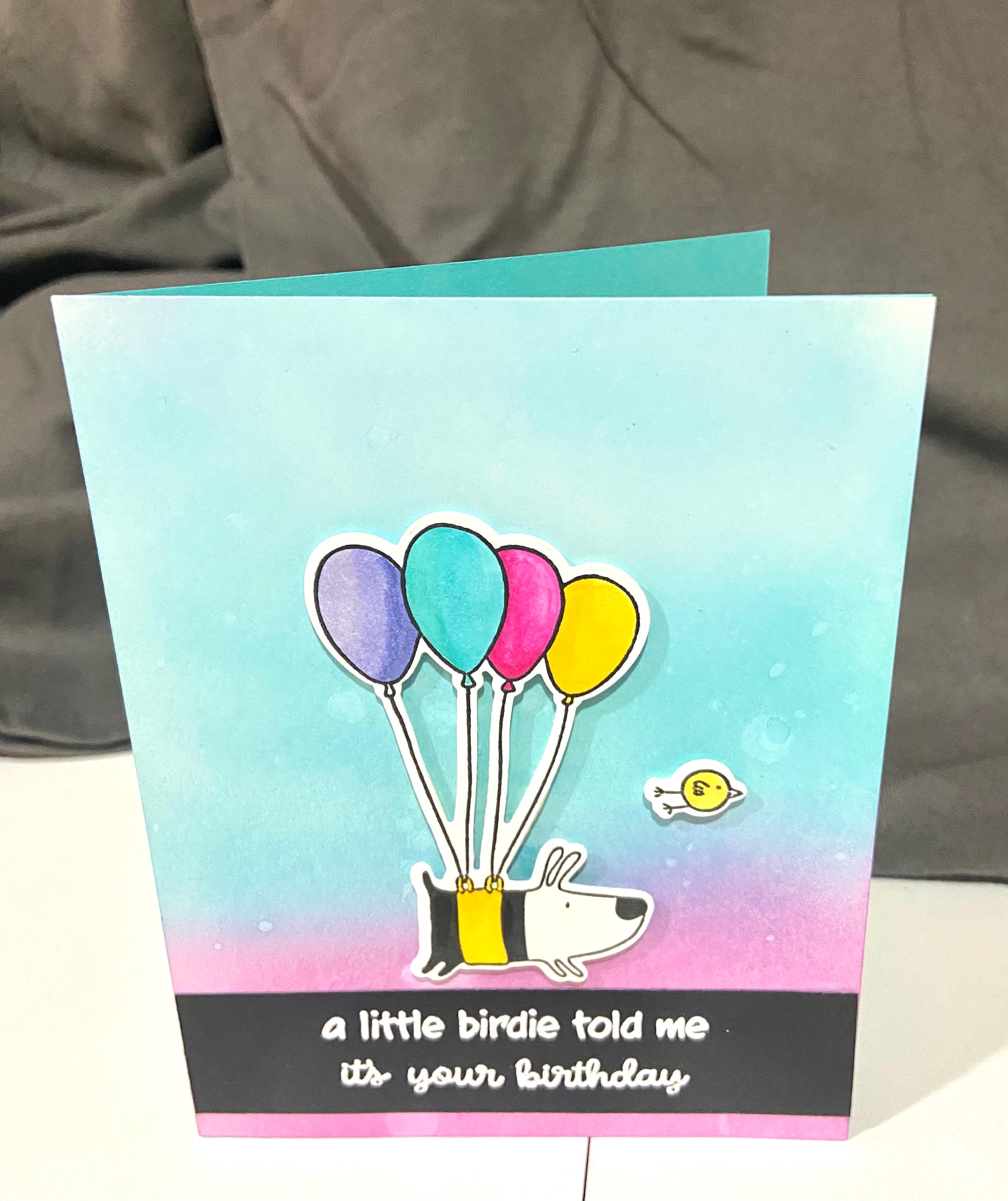 Biglietto Pop up Gatto - a Little Birdie Told Me It'S Your Birthday