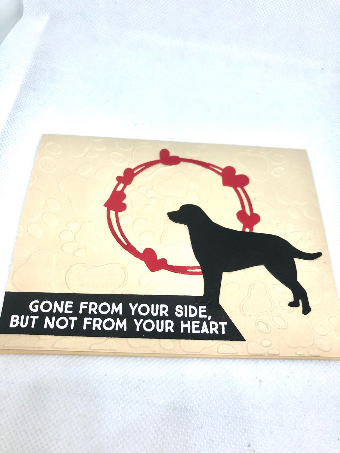 Pet sympathy card for dog Dog condolence card Sympathy