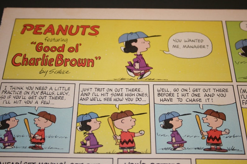 Lucy baseball manager Coach Charlie Brown Peanuts Gang Etsy