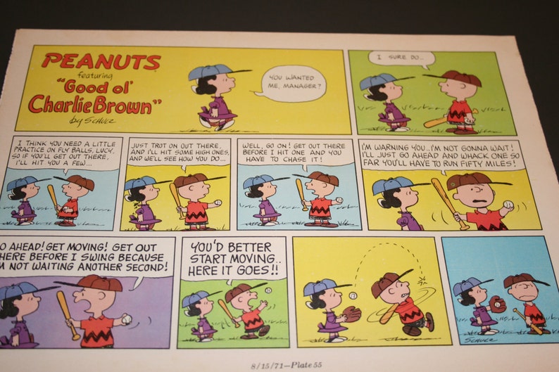 Lucy baseball manager Coach Charlie Brown Peanuts Gang Etsy