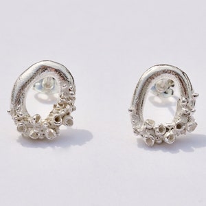 Lichen Circle Stud Earrings | Lichen Earrings | Woodland | Fairy