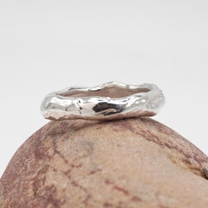 Chunky Molten Ring | Recycled Silver | Irregular | Stacking Ring | Wedding Ring |