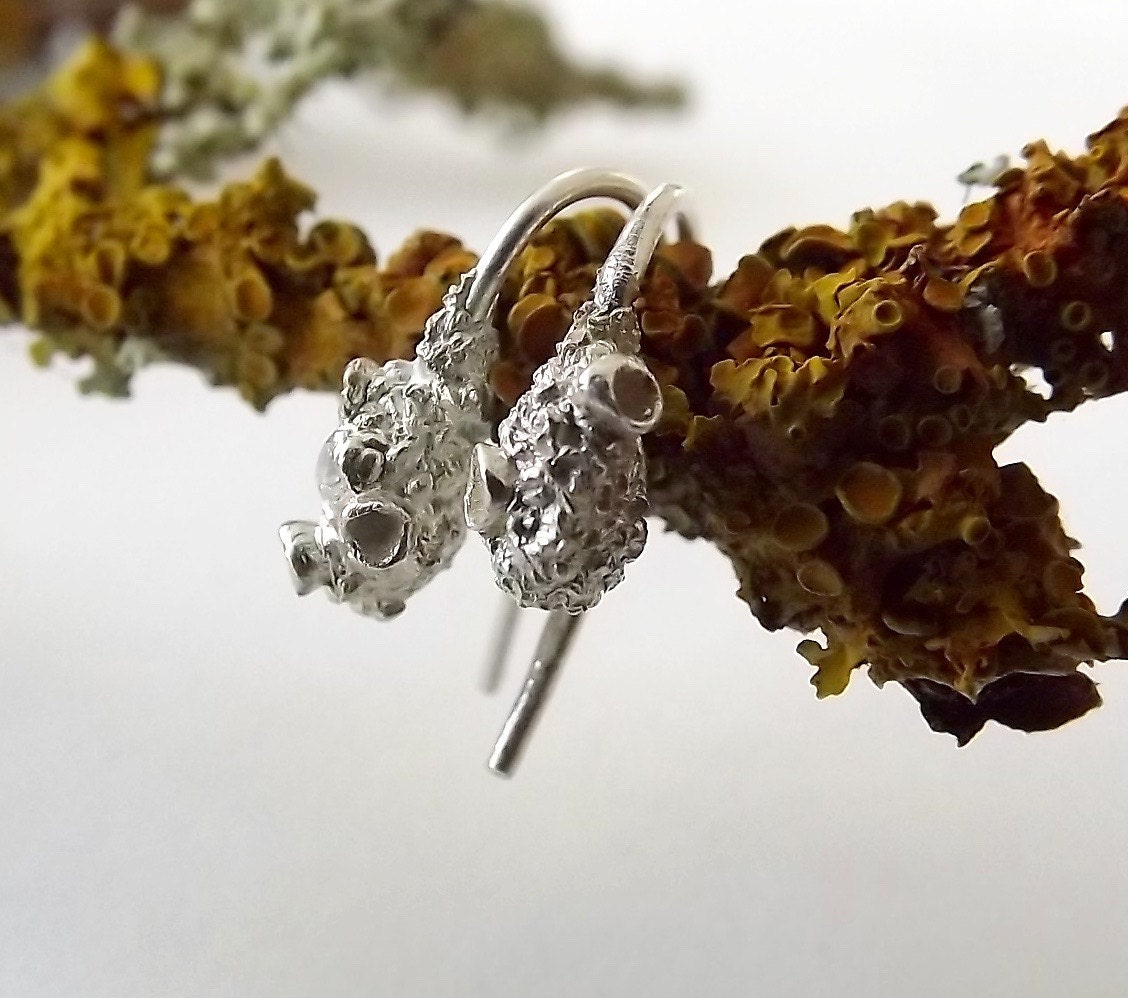 Small Lichen Drop Earrings