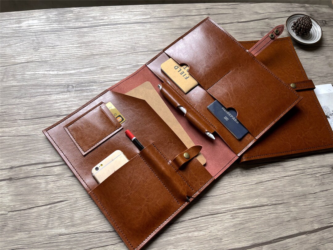 Personalized Luxury Leather Portfolio, A4 Mens Leather Padfolio