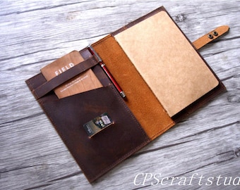 Leather Notebook Cover, Moleskine Leather Cover, A5 Leather Journal Cover, Rhodia B5 Rocketbook Leuchtturm1917 Composition Cover