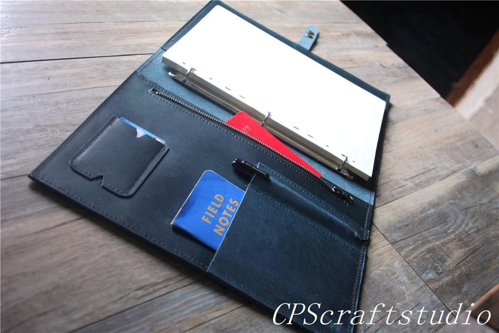 Personalized Leather Binder Portfolio Mens Leather Portfolio Etsy
