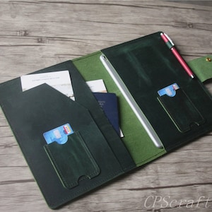Personalized iPad Sleeve Leather 11 inch iPad Pro 12.9 Case 10.5 10.2 10.9 iPad 6 7 8 9 10 Mini Cover Portfolio Pencil Holder