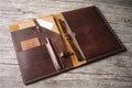 Personalized Leather Portfolio Case, Mens Leather Padfolio, Leather Folder Organizer, A4 Notebook Cover, Womens Document Holder, Travel Gift product logo