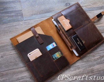 Surface Pro 7 Case, Personalized Leather Surface Laptop Cover 13.5 / 15 inch, Custom Surface Book Sleeve, Surface Go Portfolio 5 6 7 8 Pro