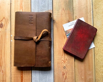Leder-Tagebuch Personalisiertes Leder gebundenes Notizbuch liniertes oder leeres Papier A5, B5, A4 Skizzenbuch für Männer / Frauen