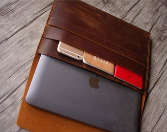 Leather MacBook Pro 15 Case, Personalized MacBook Air 13 M1 M2
