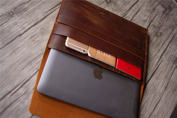 Leder Macbook Hülle, personalisierte Macbook Air 13 Hülle Sleeve, Macbook Pro Laptop 14 15 16 Zoll Tasche, Laptop-Abdeckungen