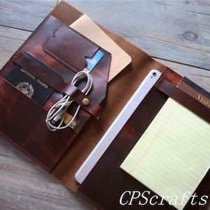 Surface Laptop Case, Personalized Leather Surface Book Cover 13.5 / 15 inch, Custom Surface Pro Sleeve, Surface Go Portfolio 5 6 7 8 Pro