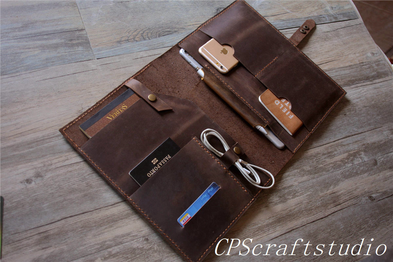Personalized Leather Portfolio Mens Leather Padfolio Leather Etsy