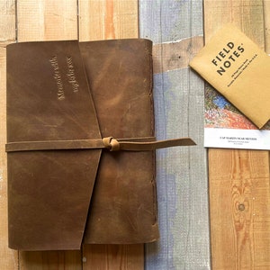 Leder-Tagebuch Personalisiertes Leder gebundenes Notizbuch liniertes oder leeres Papier A5, B5, A4 Skizzenbuch für Männer / Frauen