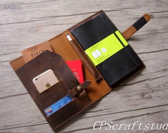 Leather Notebook Cover, Moleskine Leather Cover, A5 Leather Journal Cover, Rhodia B5 Rocketbook Leuchtturm1917 Composition Cover