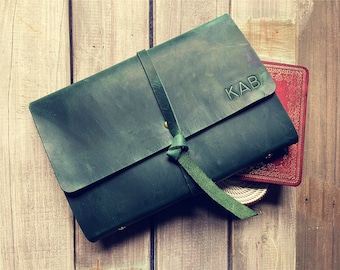 Leather journal Personalized Large Leather Refillable Notebook Cover Lined Or Blank Paper A5, B5, A4 Sketchbook For Men / Women Binder Book