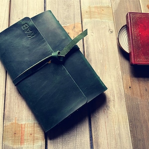 Leder-Tagebuch Personalisiertes Leder gebundenes Notizbuch liniertes oder leeres Papier A5, B5, A4 Skizzenbuch für Männer / Frauen