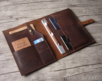 Surface Pro Case, Personalized Leather Surface Laptop 2 3 4 Cover 13.5 / 15 inch, Surface Book Sleeve, Surface Go Portfolio 5 6 7 8 Pro
