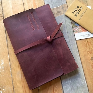 Leder-Tagebuch Personalisiertes Leder gebundenes Notizbuch liniertes oder leeres Papier A5, B5, A4 Skizzenbuch für Männer / Frauen