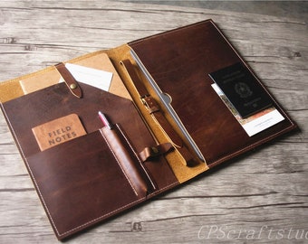 Personalized iPad Pro Case Leather 11 12.9 inch iPad Air 5 Sleeve Leather 10.5 10.2 10.9 iPad 6 7 8 9 10 Mini Cover Portfolio Pencil Holder
