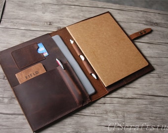 Personalized iPad Pro 12.9 Case Leather 11 inch iPad Air 5 Sleeve Leather 10.5 10.2 10.9 iPad 6 7 8 9 10 Mini Cover Portfolio Pencil Holder