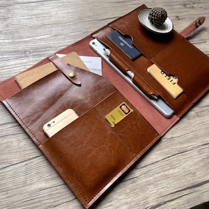 Personalized iPad Pro 12.9 Sleeve Leather 11 inch iPad Air 5 Case Leather 10.5 10.2 10.9 iPad 6 7 8 9 10 Mini Cover Portfolio Pencil Holder