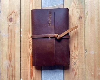 Monogrammed Leather journal, Leather Notebooks, Lined A5 Leather Sketchbook, Mens Bound Journal Cover, Womens Diary Journal A6 Small