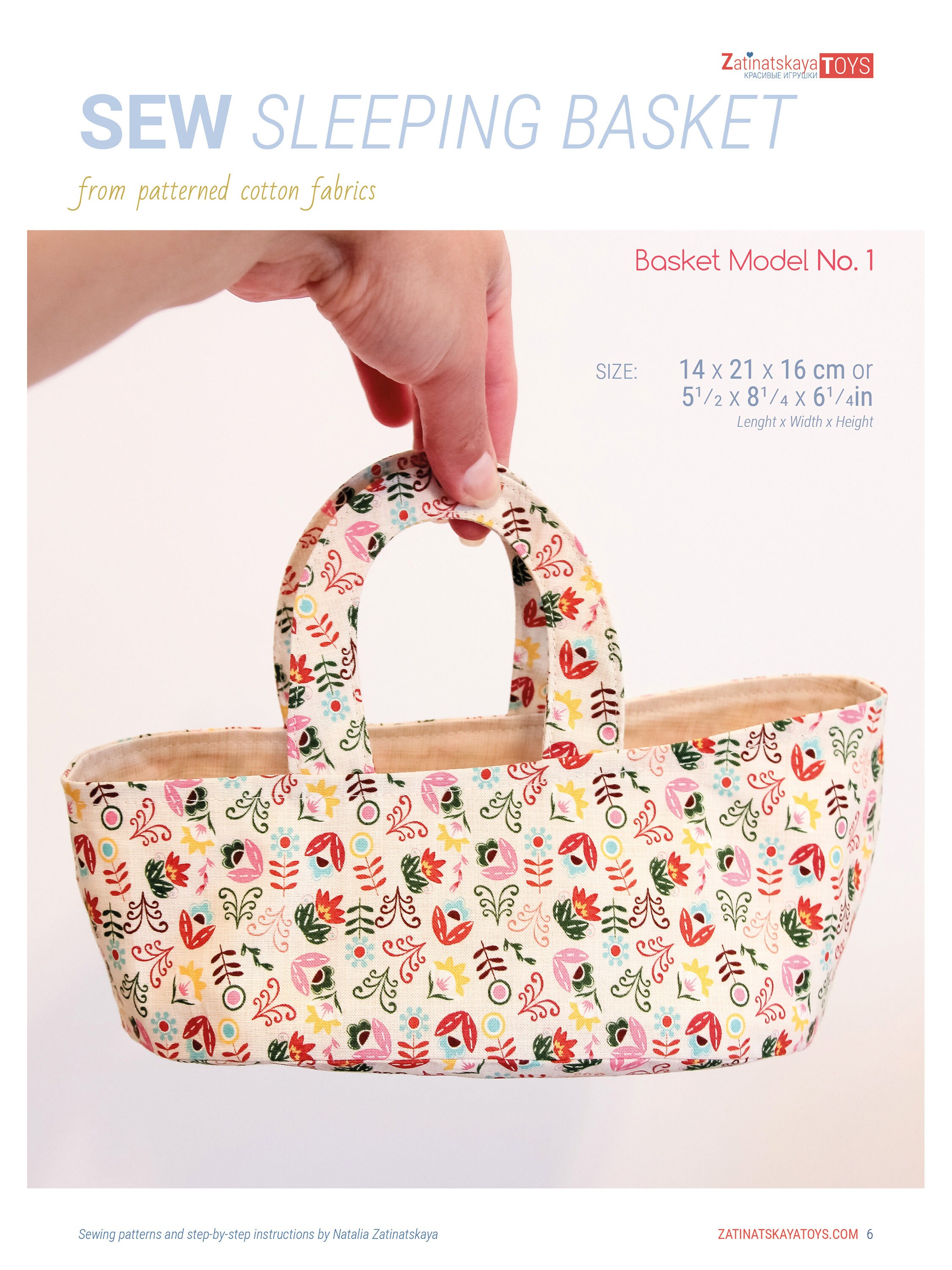 Moses basket for Baby doll sewing pattern PDF Mini bag Etsy