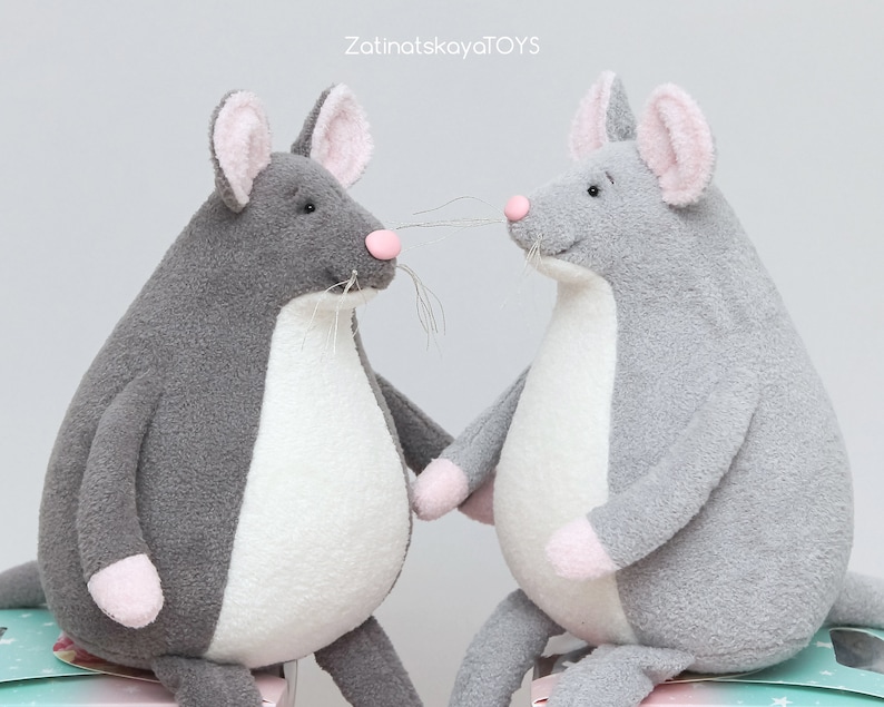 Mouse sewing pattern plush animal toy doll PDF Etsy