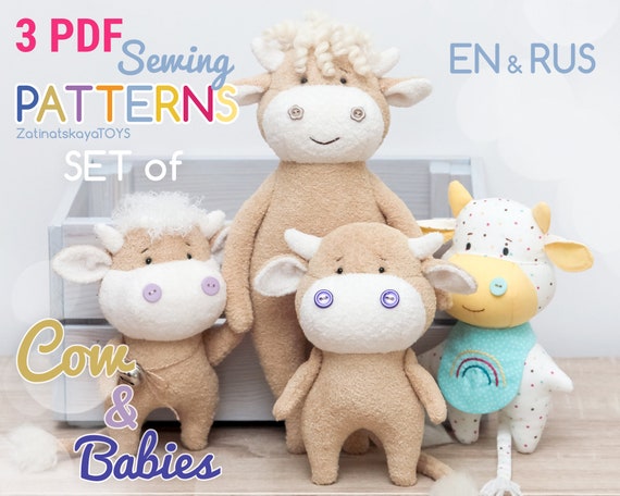 stuffed cow sewing pattern