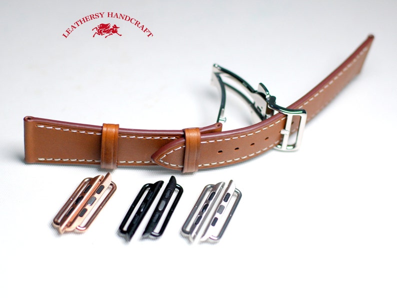 Single Tour Leather Apple Watch Band Deployment Buckle Clasp Etsy UK