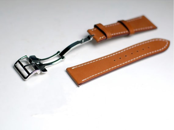 Matte Leather Strap Wide Long Brown Flat Leather - Temu