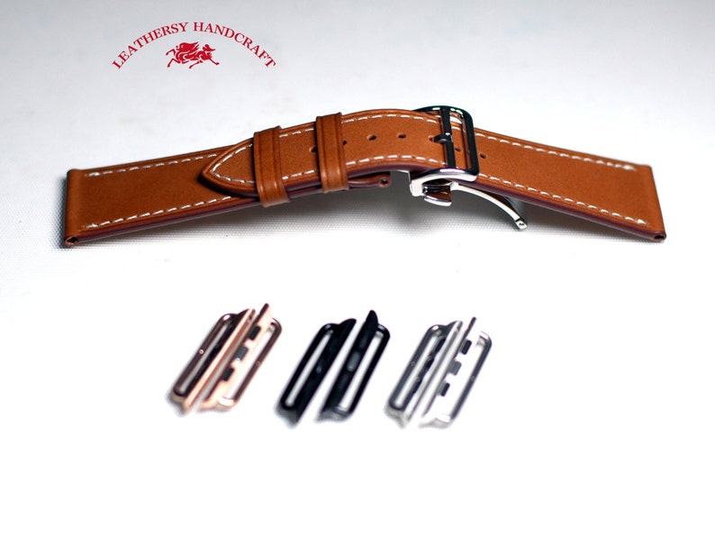 Single tour Leather Apple Watch Band Deployment Buckle Clasp Etsy