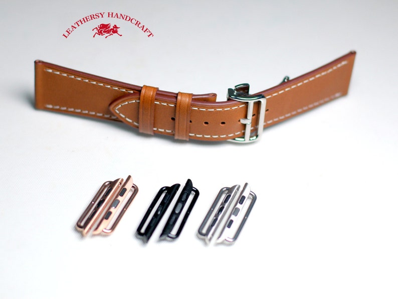 Single tour Leather Apple Watch Band Deployment Buckle Clasp Etsy