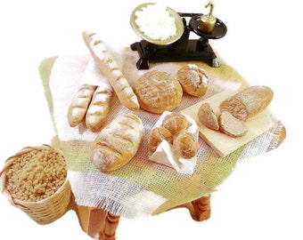 Miniature bakery /  Miniature food / scale 1:12 / Doll&#39;s House miniatures / Dollhouse food / Roombox / miniature scene