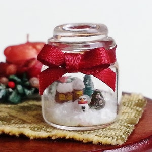 Miniature snow globe for dolls house