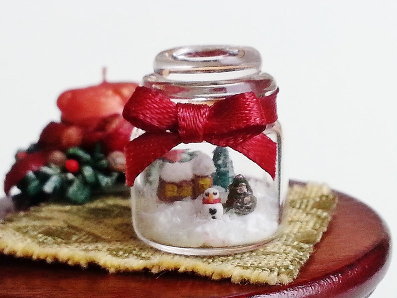 Miniature snow globe for dolls house