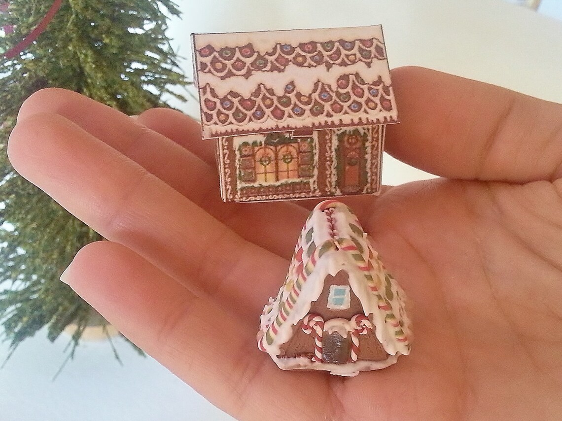 112 Dollhouse Miniature Gingerbread House / Gingerbread Etsy