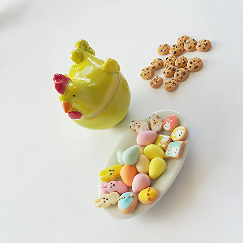 Dollhouse miniature Easter cookies selection Scale one inch Easter cookies dollhouse miniature Easter scale 1 12 biscuit dollhouse