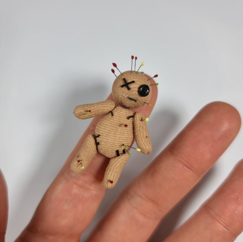 Dollhouse Miniature Voodoo Doll / Miniature Voodoo Puppet / Halloween ...