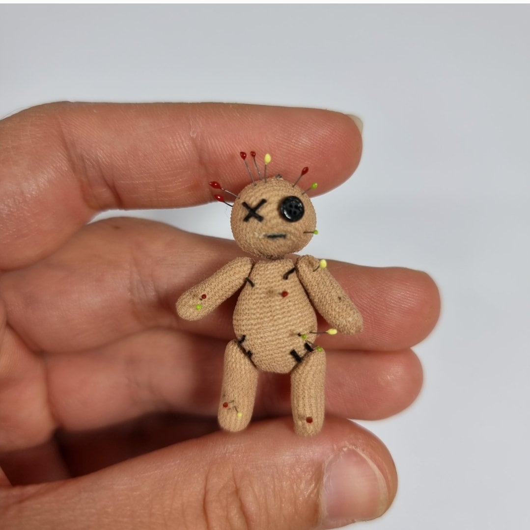 Dollhouse Miniature Voodoo Doll / Miniature Voodoo Puppet / Halloween ...