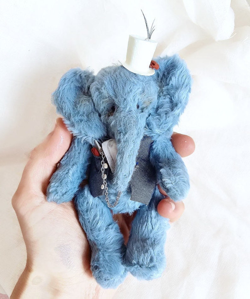 Miniature OOAK Stuffed Elephant Toy / Miniature Elephant Plush Etsy