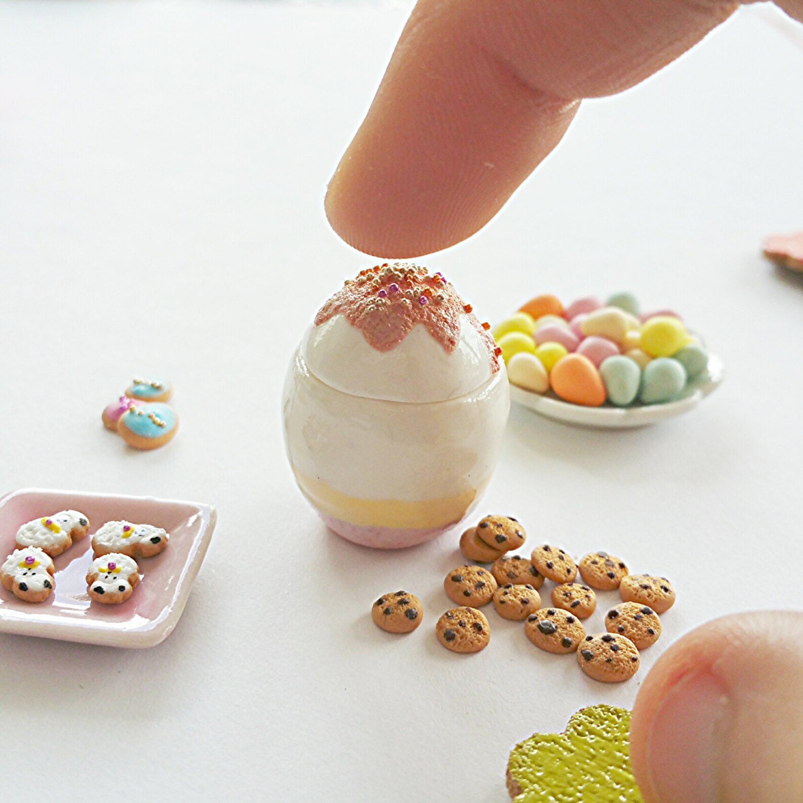 Dollhouse Miniature Easter Egg Cookie Jar / Scale One Inch Etsy