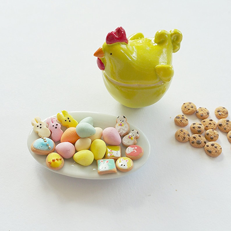 Dollhouse miniature Easter cookies selection Scale one inch Easter cookies dollhouse miniature Easter scale 1 12 biscuit dollhouse