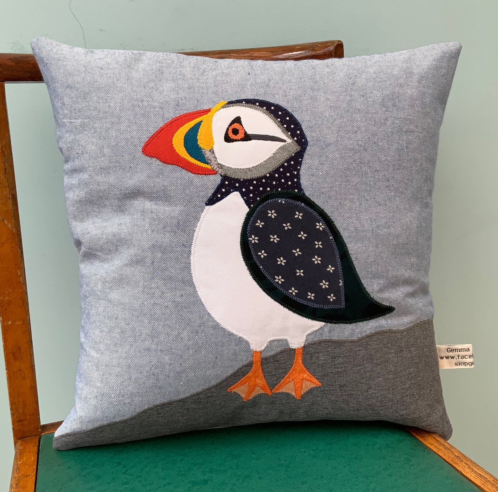 Puffin Cushion Made to Order Etsy